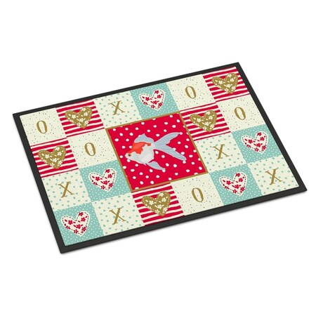 Carolines Treasures 18 x 27 in. Tamasaba Goldfish Love Indoor or Outdoor Mat CK5479MAT
